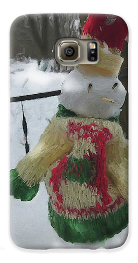 Snowman At My Table In A Sweater - Phone Case