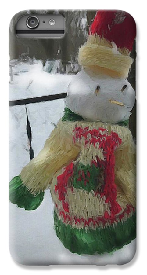 Snowman At My Table In A Sweater - Phone Case