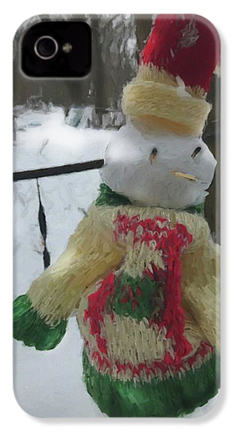 Snowman At My Table In A Sweater - Phone Case