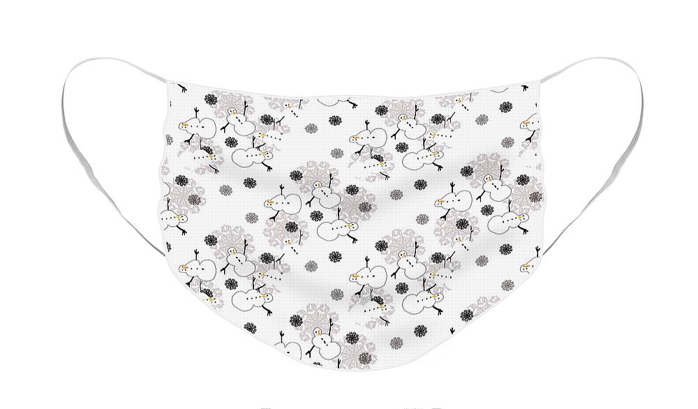 Snowman Pattern - Face Mask