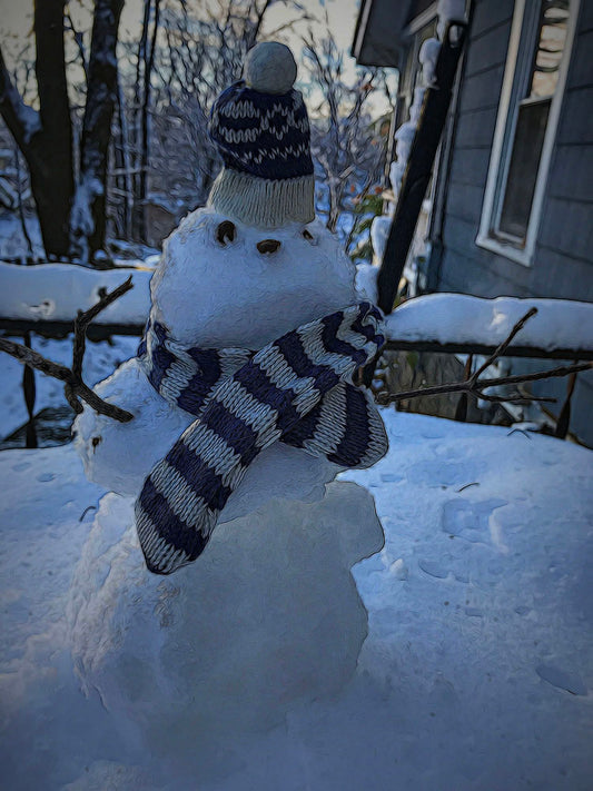Snowman At My table digital Image Download