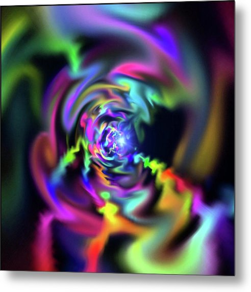 Soft Blend Color Swirl - Metal Print
