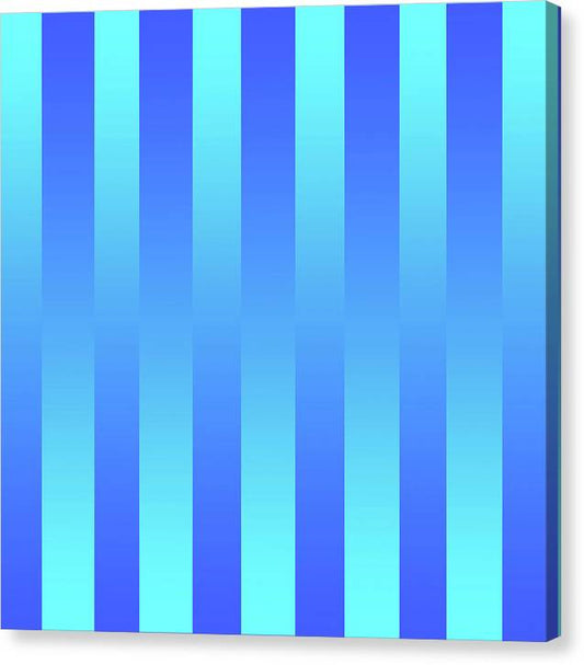 Soft Blue Stripes - Canvas Print