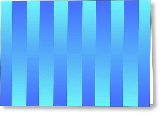 Soft Blue Stripes - Greeting Card