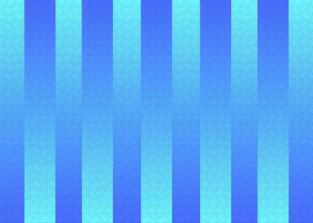 Soft Blue Stripes - Puzzle