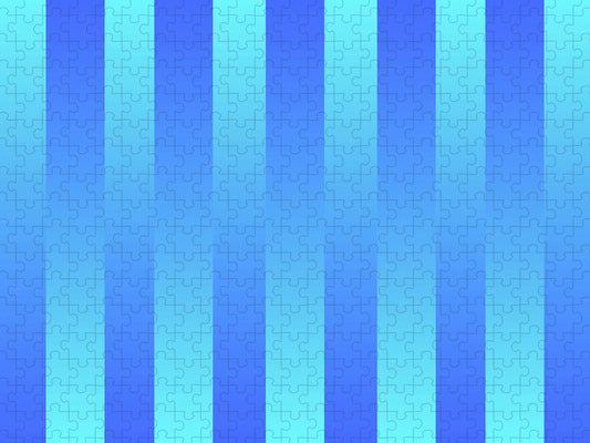 Soft Blue Stripes - Puzzle