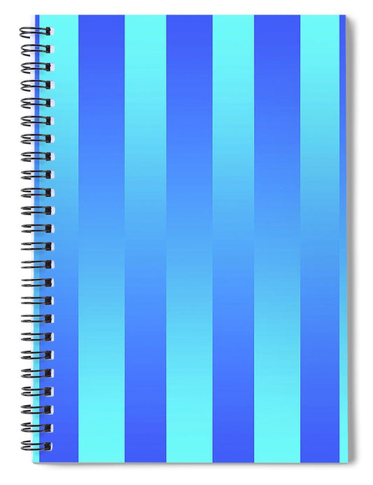 Soft Blue Stripes - Spiral Notebook