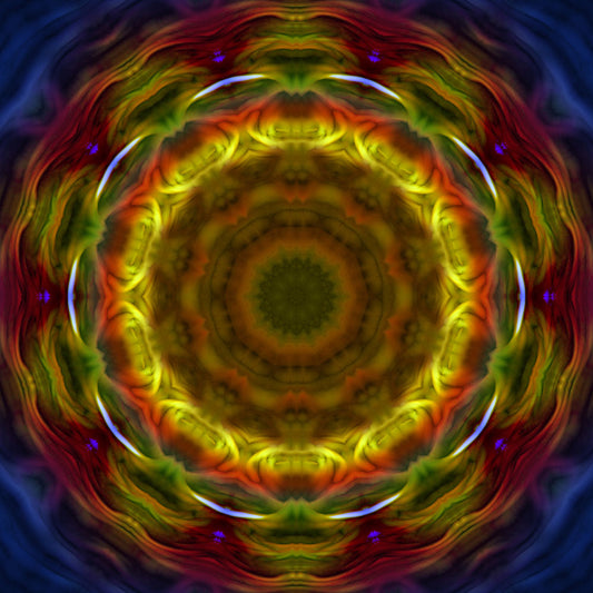 Soft Red and Yellow Kaleidoscope Digital Image Download