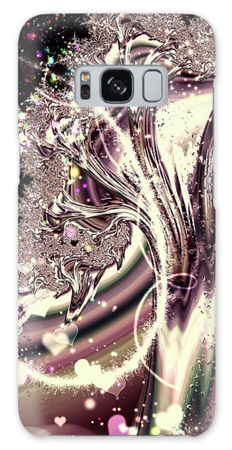 Sometimes I can See Your Soul Liquid Silver Fractal - Phone Case