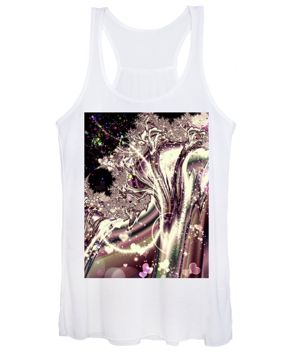 Sometimes I can See Your Soul Liquid Silver Fractal - Women's Tank Top
