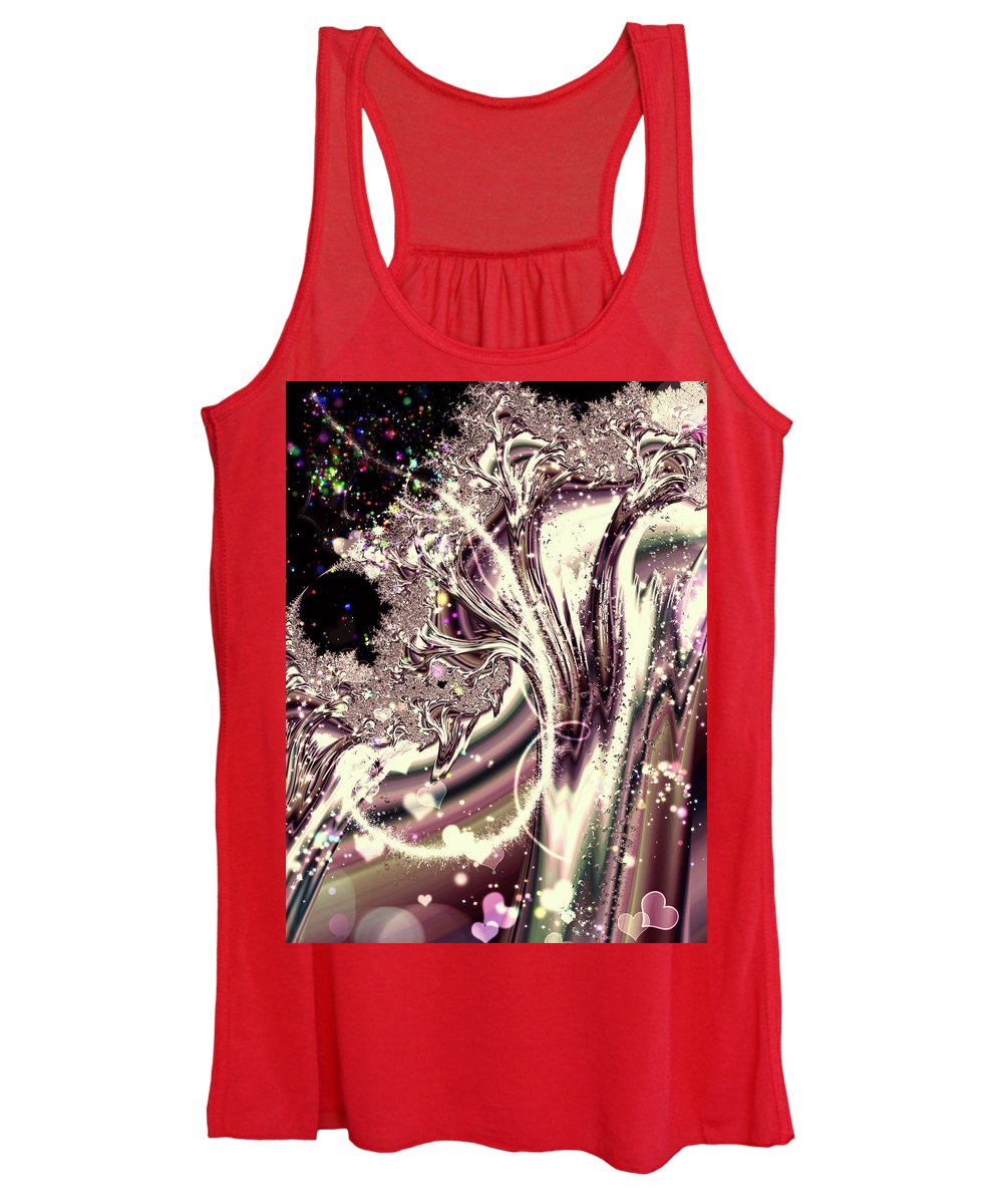 Sometimes I can See Your Soul Liquid Silver Fractal - Women's Tank Top
