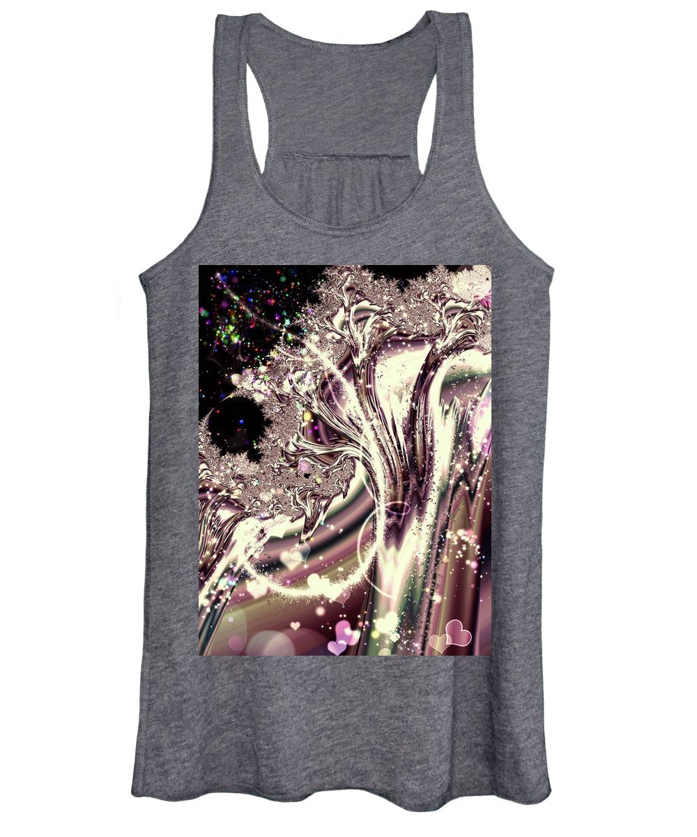Sometimes I can See Your Soul Liquid Silver Fractal - Women's Tank Top