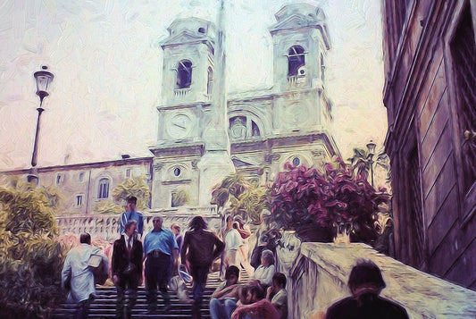 Spanish Steps in Rome Digital Image Download