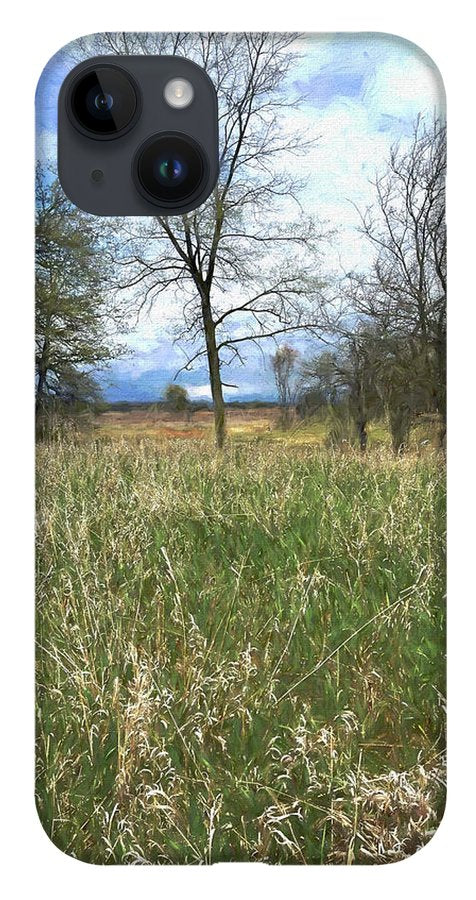 Spring Prairie Grass Landscape - Phone Case
