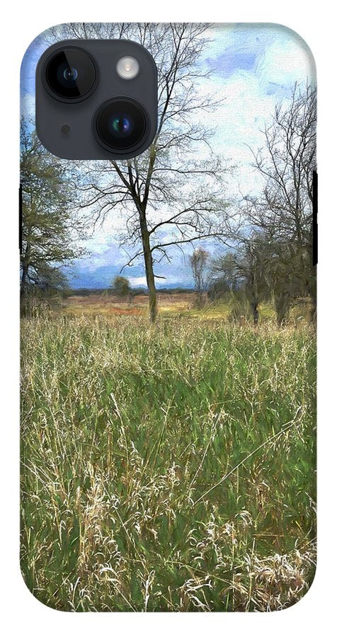 Spring Prairie Grass Landscape - Phone Case