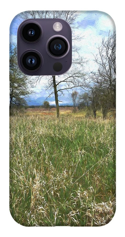 Spring Prairie Grass Landscape - Phone Case