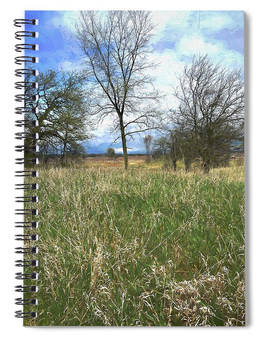 Spring Prairie Grass Landscape - Spiral Notebook