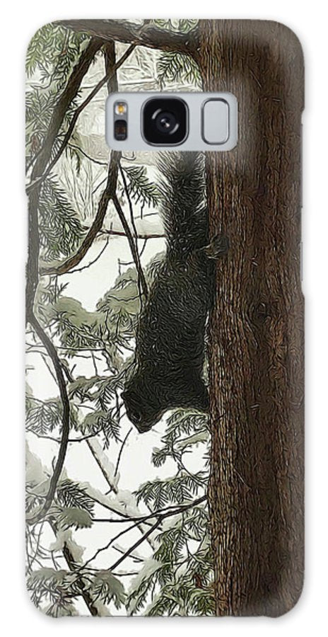 Squirrel on a Snowy Tree - Phone Case