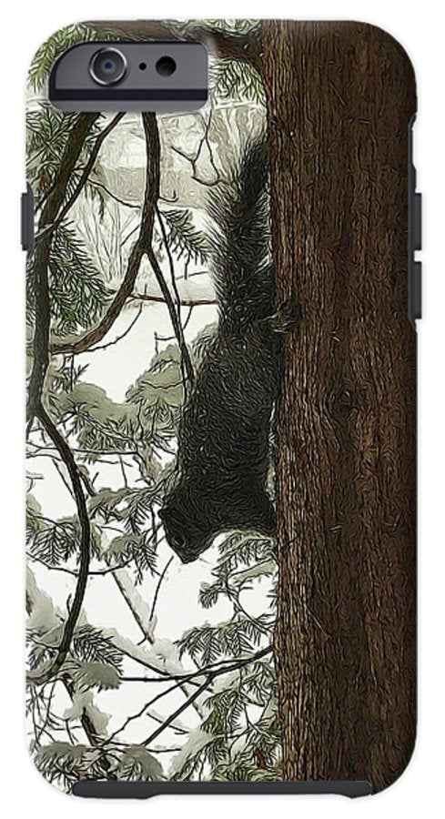 Squirrel on a Snowy Tree - Phone Case