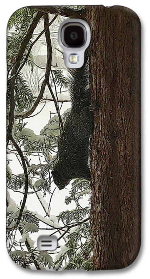 Squirrel on a Snowy Tree - Phone Case