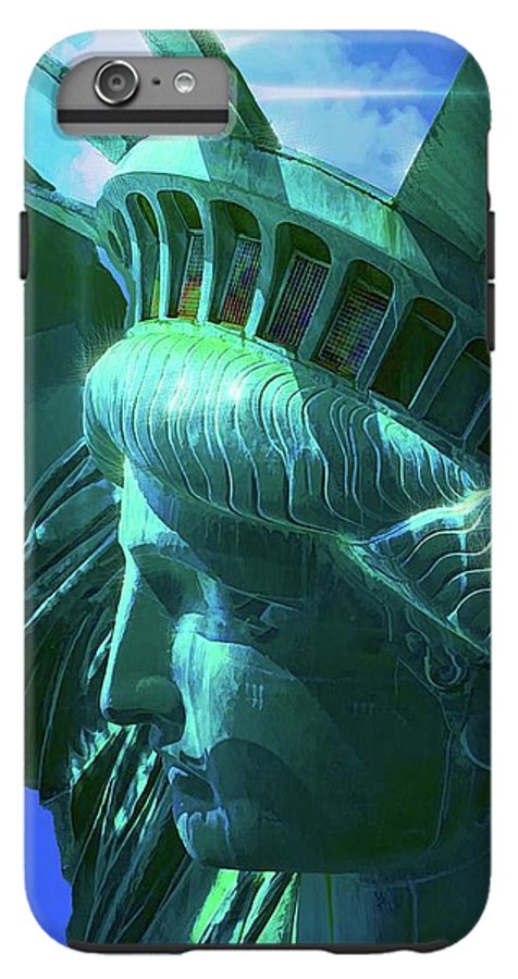 Statue of Liberty Graphic In The Sun - Phone Case