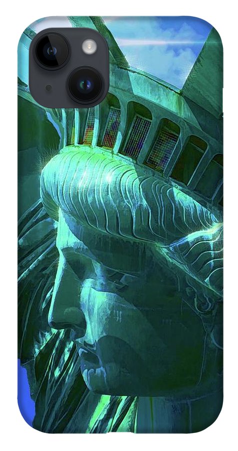 Statue of Liberty Graphic In The Sun - Phone Case
