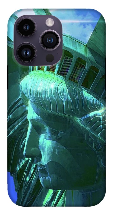 Statue of Liberty Graphic In The Sun - Phone Case