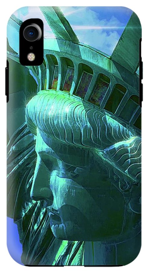 Statue of Liberty Graphic In The Sun - Phone Case