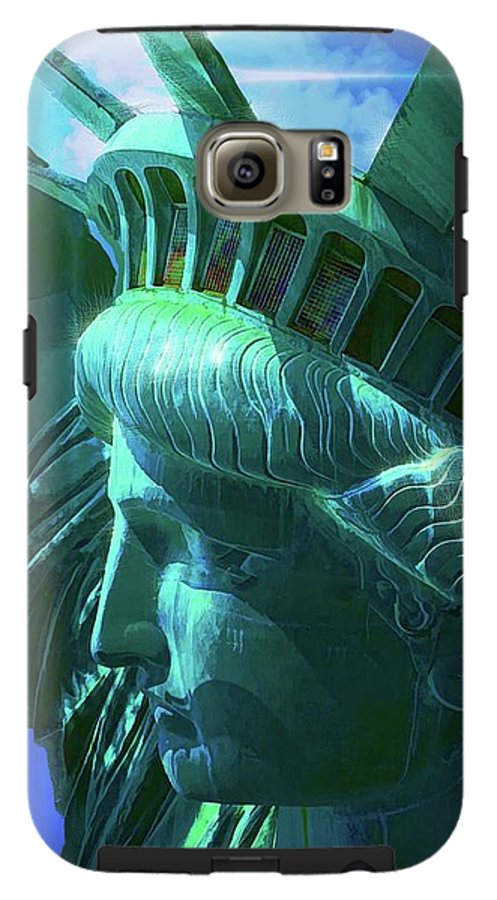 Statue of Liberty Graphic In The Sun - Phone Case