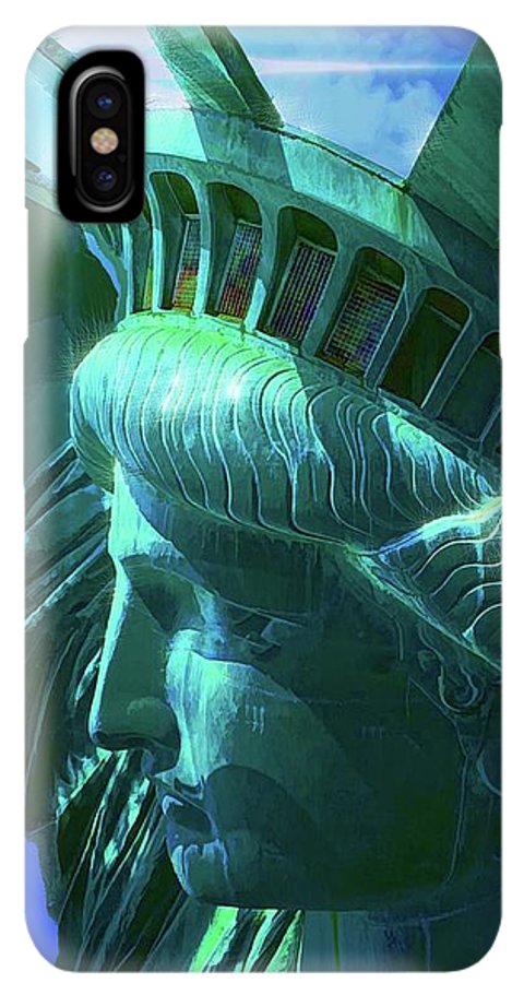 Statue of Liberty Graphic In The Sun - Phone Case