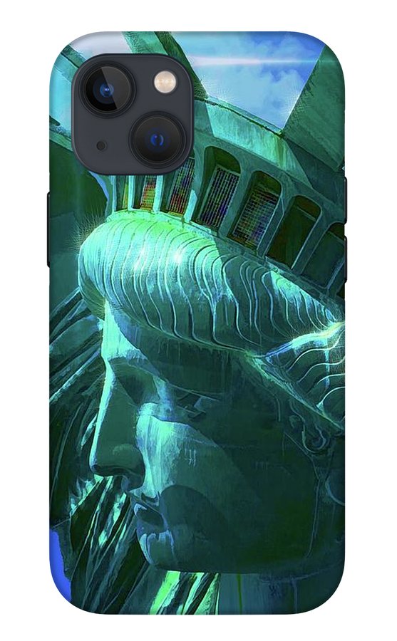 Statue of Liberty Graphic In The Sun - Phone Case