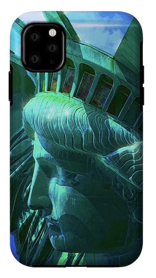 Statue of Liberty Graphic In The Sun - Phone Case