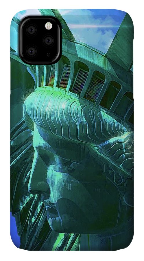 Statue of Liberty Graphic In The Sun - Phone Case