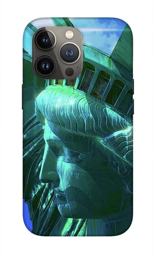 Statue of Liberty Graphic In The Sun - Phone Case