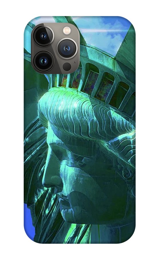 Statue of Liberty Graphic In The Sun - Phone Case