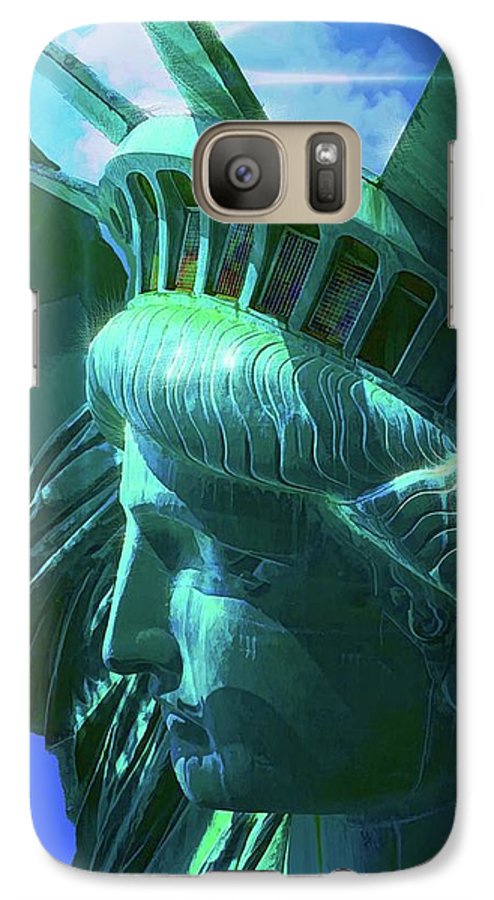 Statue of Liberty Graphic In The Sun - Phone Case