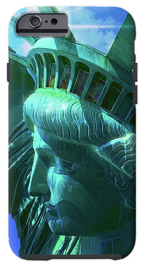 Statue of Liberty Graphic In The Sun - Phone Case