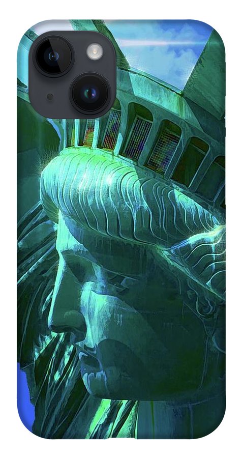 Statue of Liberty Graphic In The Sun - Phone Case