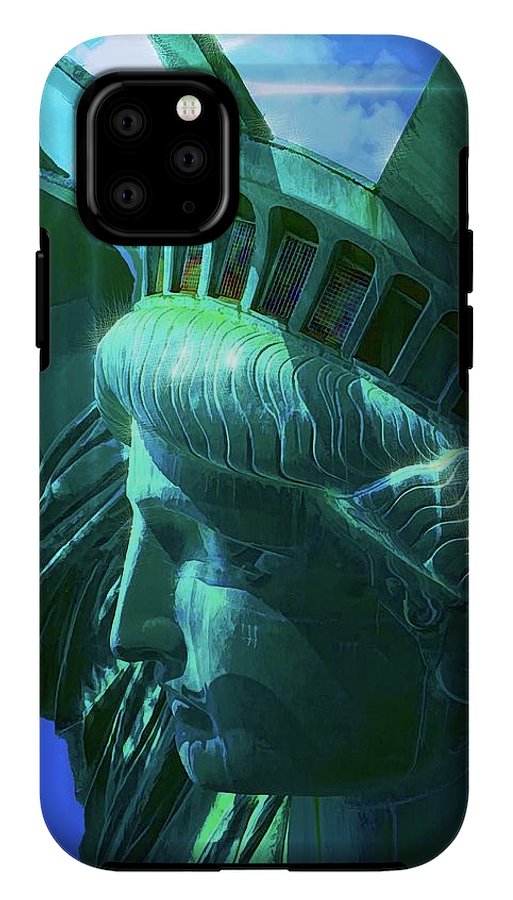 Statue of Liberty Graphic In The Sun - Phone Case
