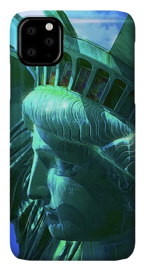 Statue of Liberty Graphic In The Sun - Phone Case