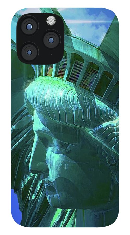 Statue of Liberty Graphic In The Sun - Phone Case
