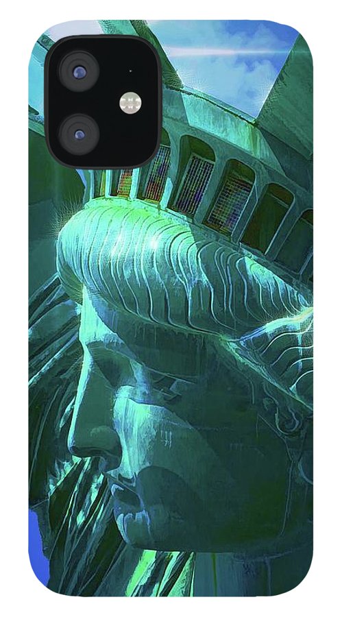 Statue of Liberty Graphic In The Sun - Phone Case