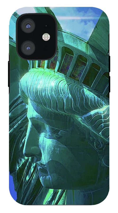 Statue of Liberty Graphic In The Sun - Phone Case
