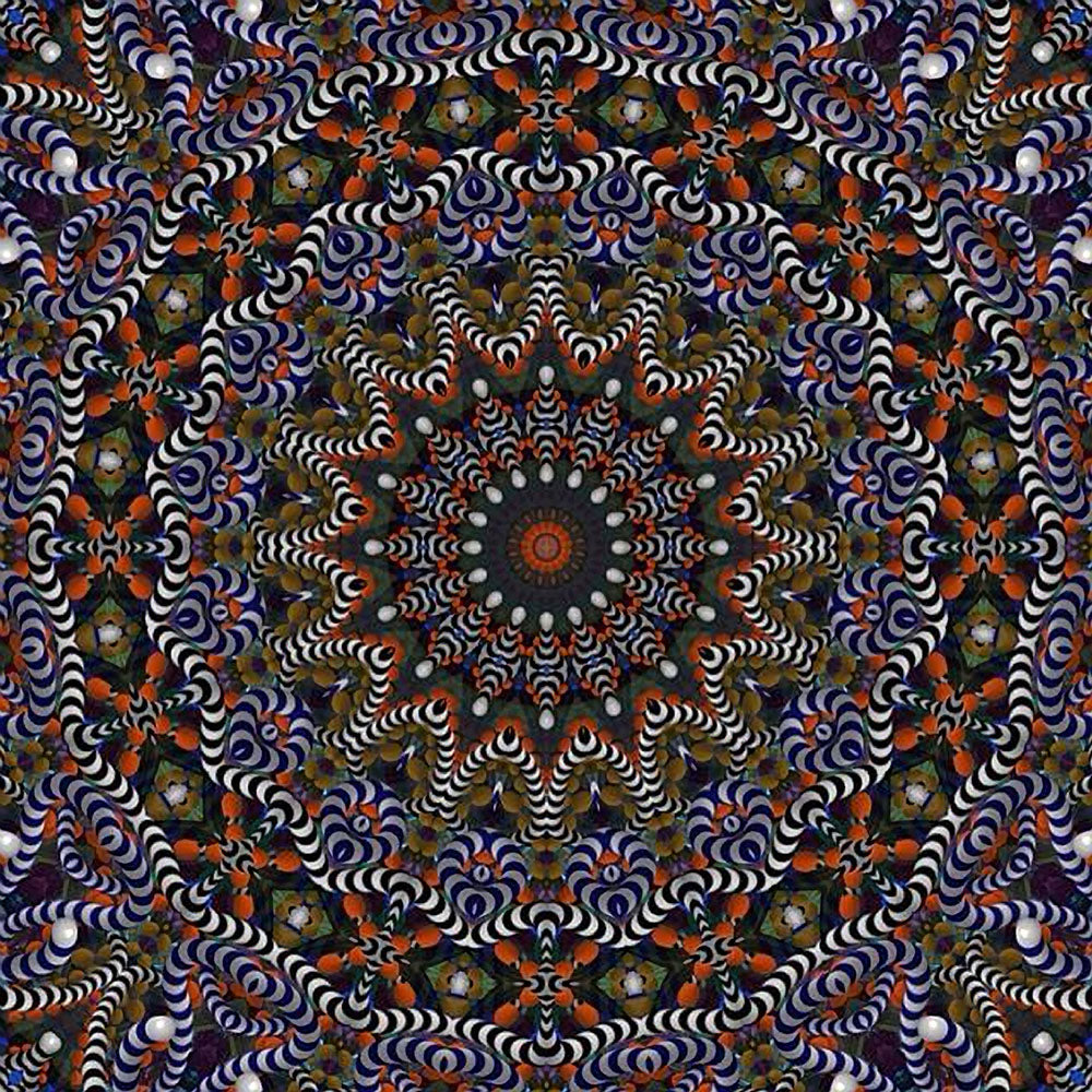 Stripes and Spirals Kaleidoscope Digital Image Download