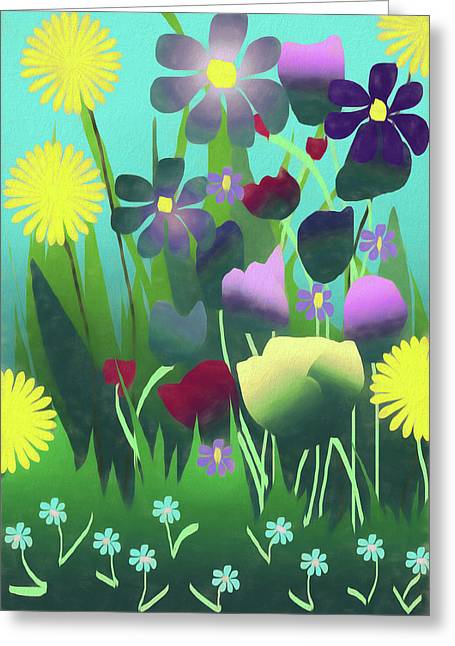 Summer Flower Garden - Greeting Card