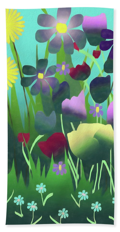 Summer Flower Garden - Bath Towel