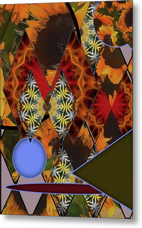 Sunflower Collage - Metal Print