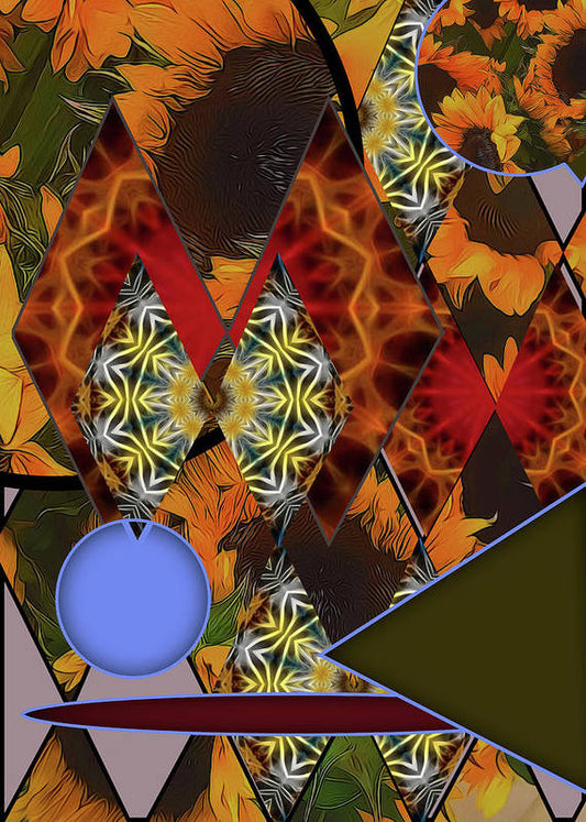 Sunflower Collage - Art Print