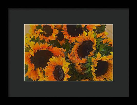Sunflowers - Framed Print