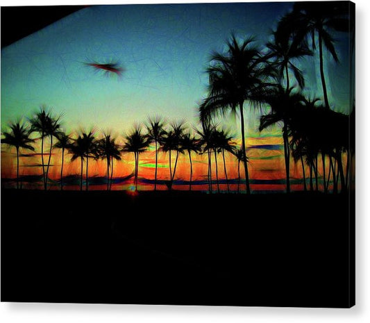 Sunset From The Car - Acrylic Print